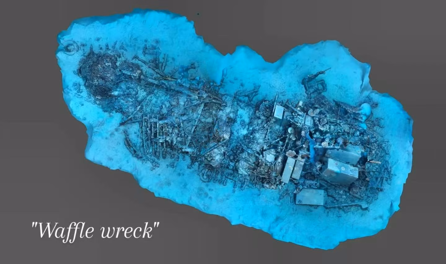 Waffle wreck photogrammetry model