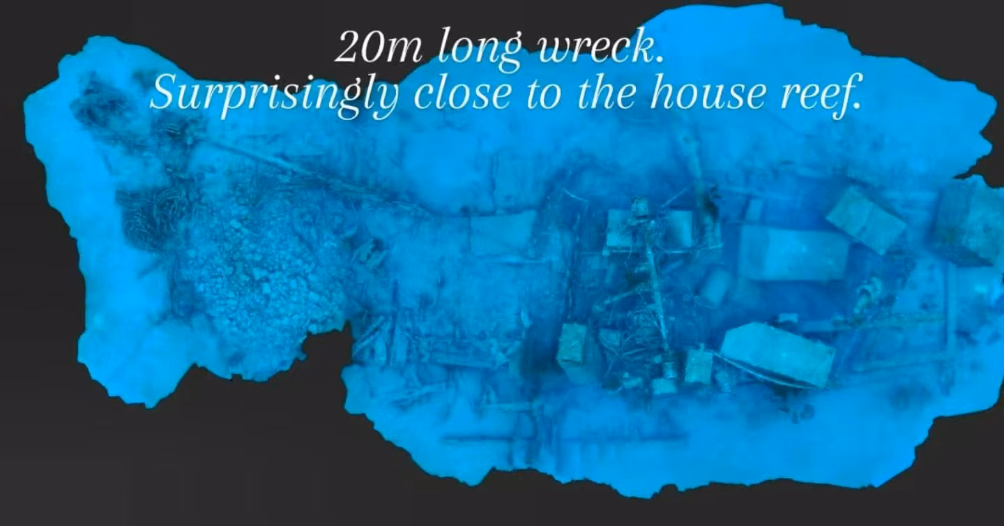 20m long wreck photogrammetry model